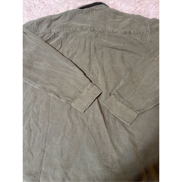 Weekendz off Men's long sleeve button-down pesto Tencel waffle casual pocket shi - Picture 6 of 6